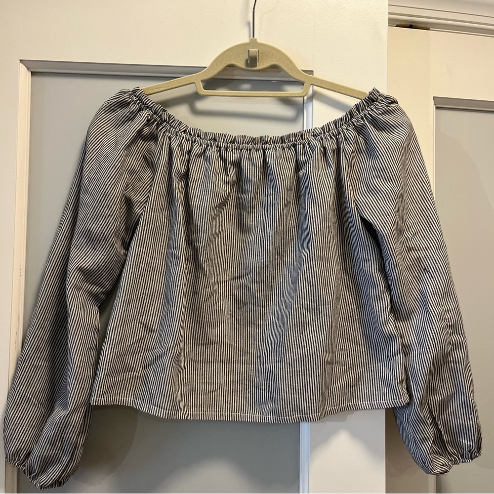 Brandy Melville boat neck striped top